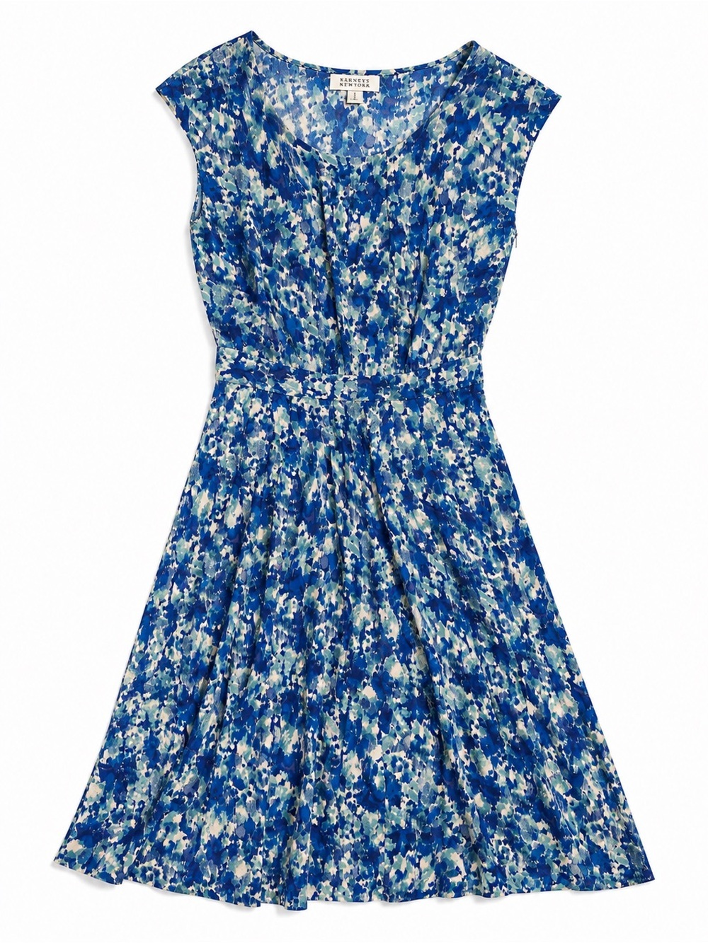 Barneys New York Blue Floral Midi Dress Size XS
